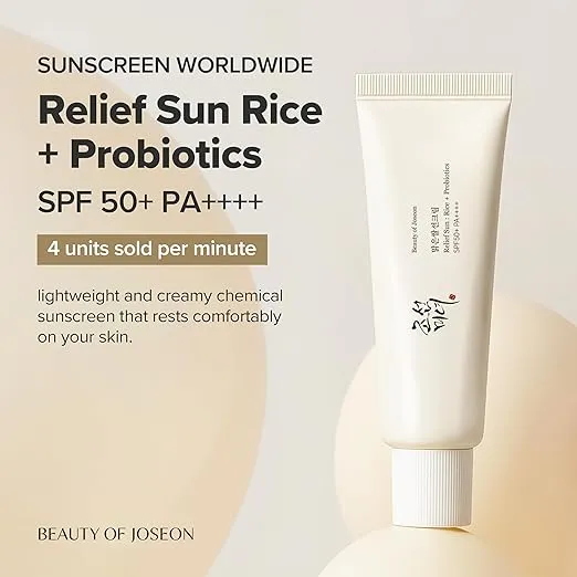 Beauty of Joseon Relief Sun SPF50+ (Rice + Probiotics) (50ml) 7